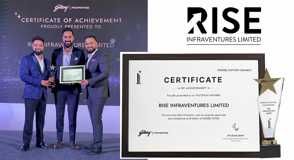 banner-rise-infraventures-certificate-of-achievement-godrej-properties-godrej-astra